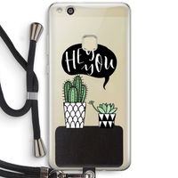 Hey you cactus: Huawei Ascend P10 Lite Transparant Hoesje met koord