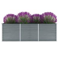 VidaXL Plantenbak verhoogd 240x80x77 cm gegalvaniseerd staal grijs