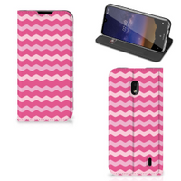 Nokia 2.2 Hoesje met Magneet Waves Pink