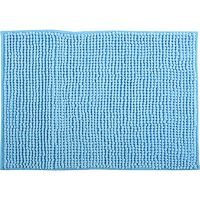 MSV Badkamerkleed/badmat tapijtje voor op de vloer - lichtblauw - 50 x 80 cm - Microvezel - Badmatjes - thumbnail