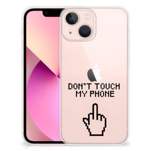 iPhone 13 mini Silicone-hoesje Finger Don't Touch My Phone