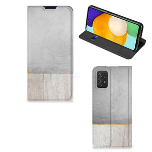 Samsung Galaxy A03s Book Wallet Case Wood Concrete