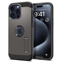 iPhone 15 Pro Spigen Tough Armor Mag Hoesje - Pistoolmetaal - thumbnail