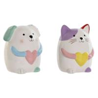 Spaarpot Home ESPRIT Dolomite 13 x 12 x 19 cm (2 Stuks)