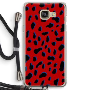 Red Leopard: Samsung Galaxy A5 (2016) Transparant Hoesje met koord