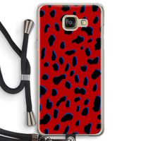 Red Leopard: Samsung Galaxy A5 (2016) Transparant Hoesje met koord