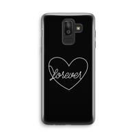 Forever heart black: Samsung Galaxy J8 (2018) Transparant Hoesje - thumbnail