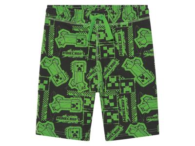 Korte jongens broek Minecraft (Zwart/groen, 158/164)