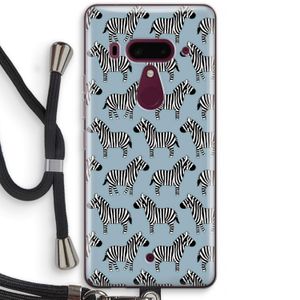 Zebra: HTC U12+ Transparant Hoesje met koord