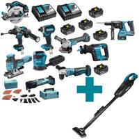 Makita DLX1012TJ1 Accu Combiset 10-delig 18V 5.0Ah in Mbox