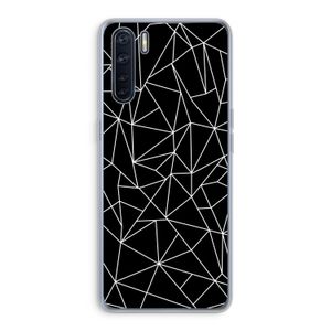 Geometrische lijnen wit: Oppo A91 Transparant Hoesje