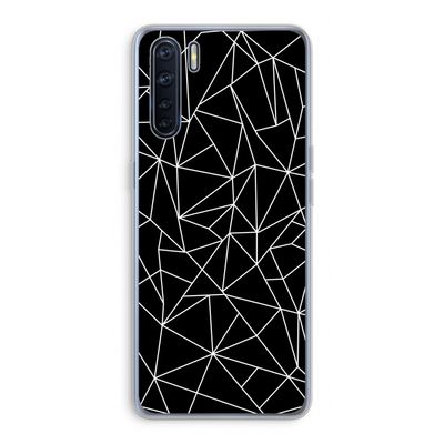 Geometrische lijnen wit: Oppo A91 Transparant Hoesje