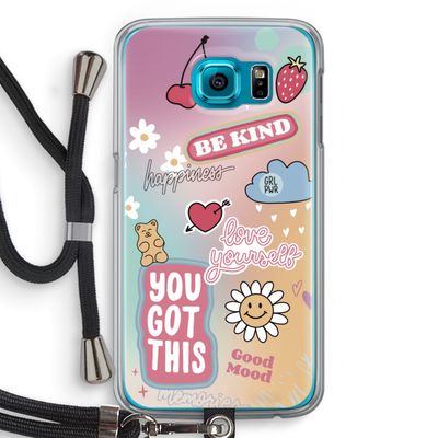 Positivity: Samsung Galaxy S6 Transparant Hoesje met koord