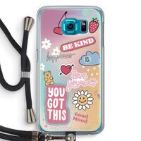 Positivity: Samsung Galaxy S6 Transparant Hoesje met koord