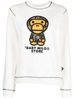 *BABY MILO® STORE BY *A BATHING APE® sweat à imprimé graphique - Blanc - thumbnail