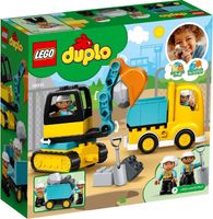 LEGO DUPLO - Truck & Graafmachine met rupsbanden Constructiespeelgoed