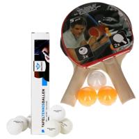 Tafeltennis of ping pong setje - van 2 batjes - en 9x tafeltennis balletjes
