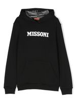 Missoni Kids t-shirt en jersey à logo brodé - Noir