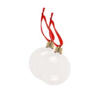 DIY kerstballen - 2x st - met kleurplaat sjabloon - transparant - 7 x 9 cm - vulbaar