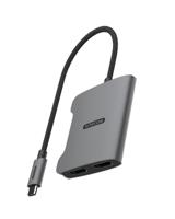 Sitecom AD-1017 interface hub USB 3.2 Gen 1 (3.1 Gen 1) Type-C Zwart, Grijs - thumbnail