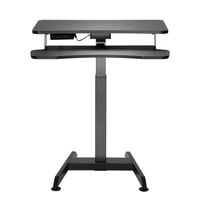 LogiLink EO0014 Statafel Kleur tafelblad: Zwart Elektrisch in hoogte verstelbaar, Ergonomisch, Toetsenbordplateau (uittrekbaar) Hoogte (max.): 1220 mm - thumbnail