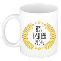 Cadeau koffie/thee mok - de beste trainer van 2026 - wit - 300 ml - keramiek