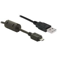 Delock 82299 USB 2.0-kabel Type-A mannetje naar USB 2.0 Micro-B mannetje 1 m zwart - thumbnail