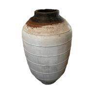 Jinsu Witte ronde GRC pot met grote lijnen