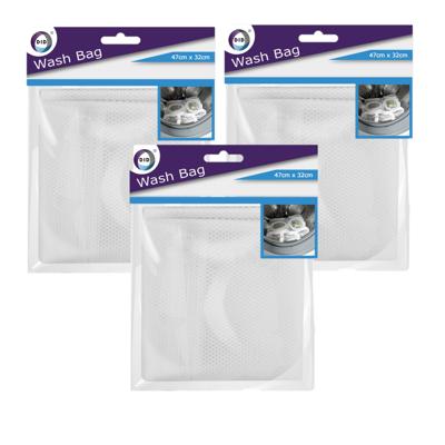 3x stuks Waszak - wit - voor delicaat wasgoed - 47 x 32 cm