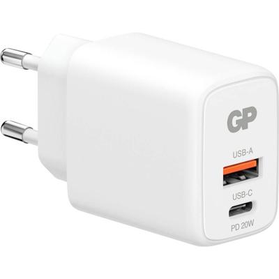 GP WM2B USB-oplader 20 W 1x USB-A, 1x USB-C Wit Binnen