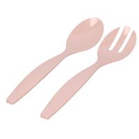 Plasticforte Sla bestek/couvert setje - roze - kunststof - 29 cm - Slabestek