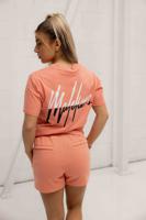 Malelions Kiki T-Shirt Dames Oranje/Zwart - Maat XS - Kleur: ZwartOranje | Soccerfanshop