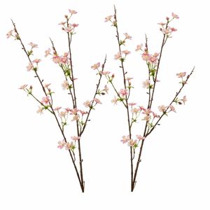 2x Luxe roze appelbloesem takken kunstbloemen 85 cm