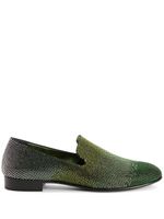 Giuseppe Zanotti mocassins Lewis à ornements strassés - Vert