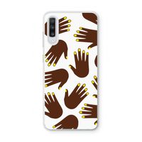 Hands dark: Samsung Galaxy A70 Transparant Hoesje