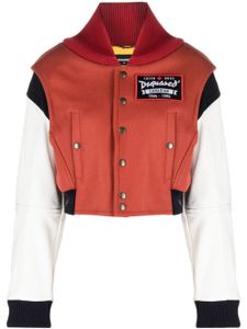 DSQUARED2 veste bomber à patch logo - Rouge