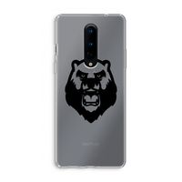 Angry Bear (black): OnePlus 8 Transparant Hoesje