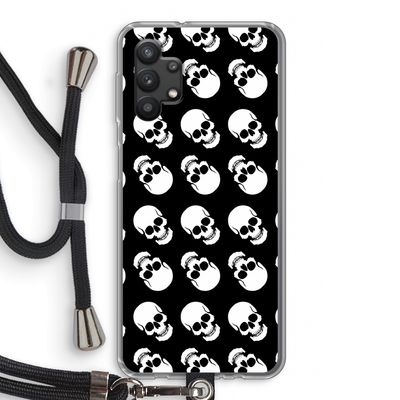 Musketon Skulls: Samsung Galaxy A32 5G Transparant Hoesje met koord