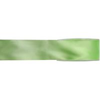 1x Groene satijnlint rollen 1,5 cm x 25 meter cadeaulint verpakkingsmateriaal   -