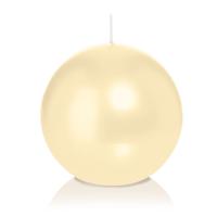 Trend Candles Bolkaars glad - creme wit - 8 cm - 25 branduren - ronde kaarsen