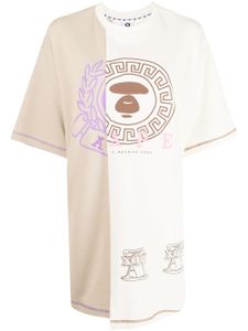 AAPE BY *A BATHING APE® robe à logo imprimé - Marron