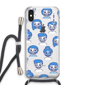Gezichtjes: iPhone XS Transparant Hoesje met koord