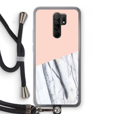 A touch of peach: Xiaomi Redmi 9 Transparant Hoesje met koord