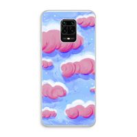 Roze wolken met vogels: Xiaomi Redmi Note 10 Lite Transparant Hoesje
