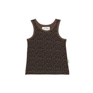 Little Indians singlet met dierenprint bruin