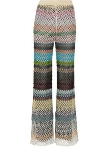 Missoni pantalon évasé à rayures - Rose