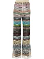 Missoni pantalon évasé à rayures - Rose