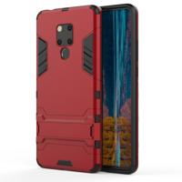 Schokbestendige PC + TPU Case voor Huawei mate 20 X met houder (rood)