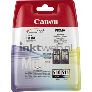 Canon 2970B010 inktcartridge 2 stuk(s) Origineel Normaal rendement Zwart, Cyaan, Magenta, Geel