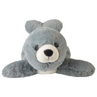 Warmies Warmte/magnetron opwarm knuffel - Zeehond - grijs - 37  cm - pittenzak - thumbnail